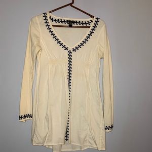 Lucky brand 3/4 sleeve boho mini dress